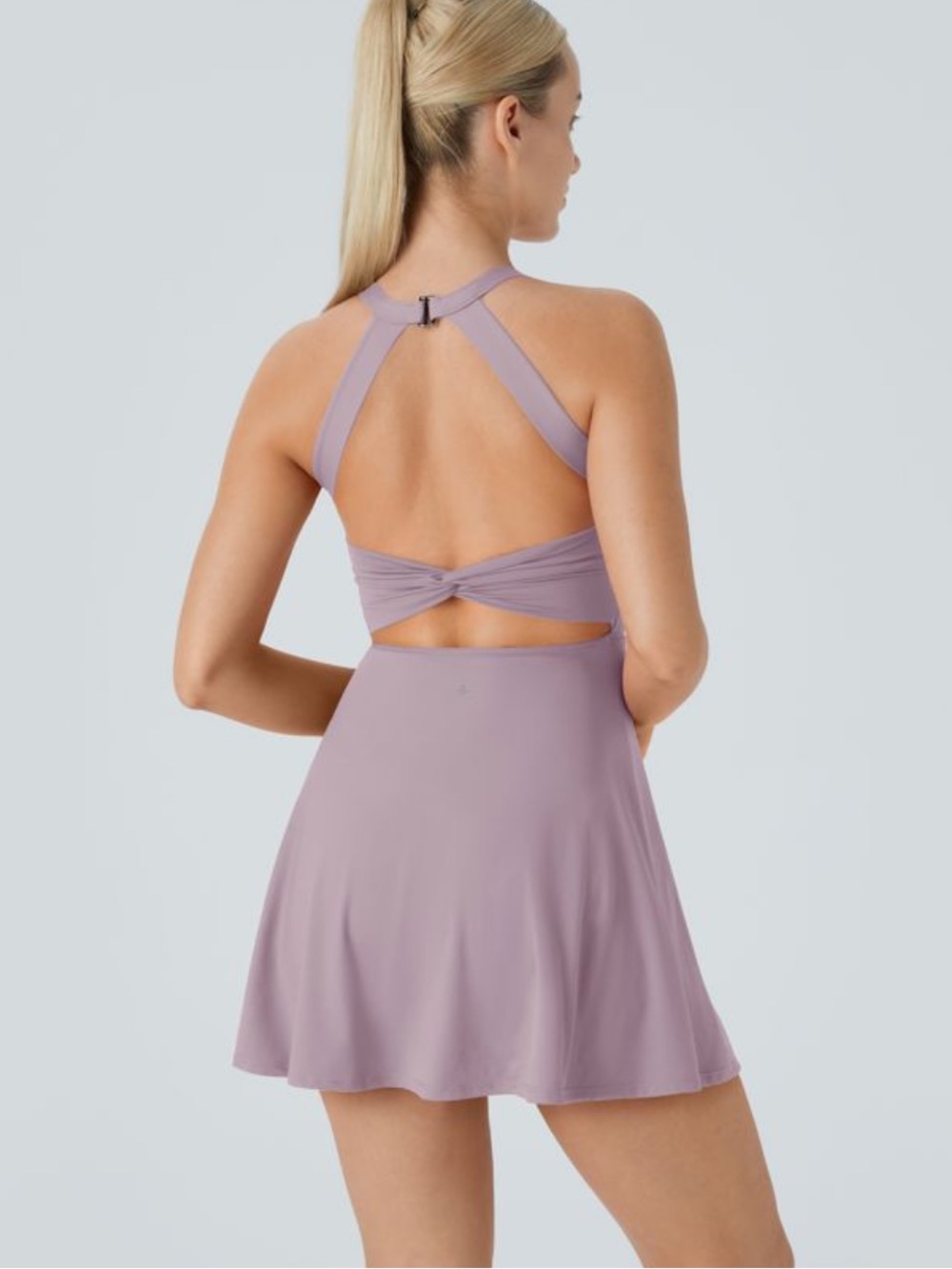 NWOT Halara Purple Backless Twisted Active Dress - Picture 3 of 12